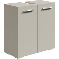 Badplaats Wastafel Onderkast Jupiter 60 x 30 x 60 cm - Beige - Badkamerkast – Staand Wastafelmeubel