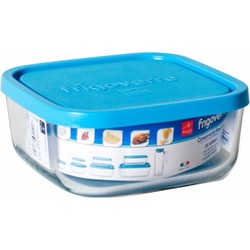 Bormioli Rocco vershoudbakje - glas - vierkant - 340 ml - meal prep - Vershoudbakjes