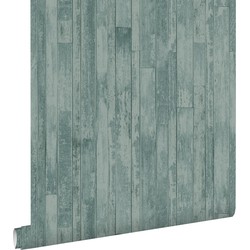 ESTAhome behang vintage sloophout planken vergrijsd groen - 53 cm x 10,05 m - 128840