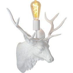 Rendierachtige wit wandlamp E27