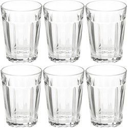 Set van 6x stuks water/sap glazen Lorenz 250 ml van glas - Drinkglazen