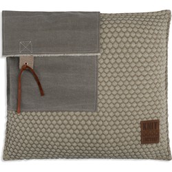 Knit Factory Jack Sierkussen - Seda/Olive - 50x50 cm - Inclusief kussenvulling