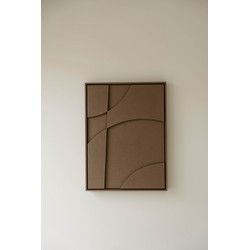 Indore Home – 3D Schilderij – Design A2 – Abstracte vormen – 3D wandpaneel - Bruin