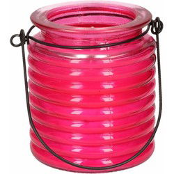 Citronellakaars - in roze glas - 8 cm - insecten verjagen - geurkaarsen