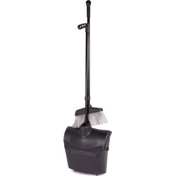 Benson Stoffer en blik met lange steel - zelfsluitende deksel - 95 cm - kunststof - Stoffer en blik