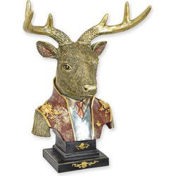 A RESIN FIGURINE OF A DEER