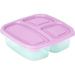 Plasticforte Vershoudbakje - 1 ST - 3-vaks - 1,2L - meal prep bakje - Vershoudbakjes