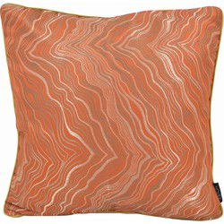 Zinzi Gold / Terra | 45 x 45 cm | Kussenhoes | Jacquard / Polyester