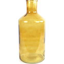 Countryfield vaas - goudgeel - glas - XXL fles - D24 x H51 cm - Vazen