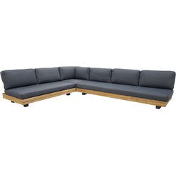 Los Angeles Loungehoek Set - Metaal Staal Poeder gecoat Antraciet