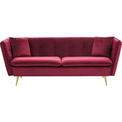 FREDERICA - Driezitsbank - Donkerrood - Fluweel