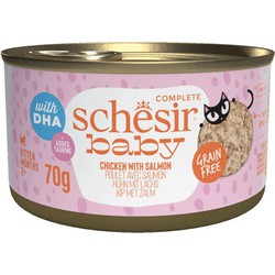 Schesir baby kitten kip&zalm bouillon 70gr