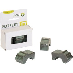 Glazed Potfeet Moss Green Box of 3PCS