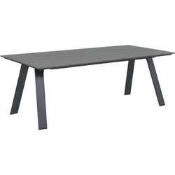 Nevada dining tafel 240x100 carbon black/ vint. wood plw. - Garden Impressions