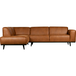 BePureHome Statement Hoekbank Links - Ecoleer - Cognac - 77x274x210