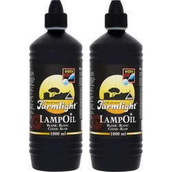 Pakket van 2x farmlight lampenolie blank 1 liter - Lampolie