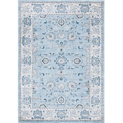 Safavieh Traditional Indoor Woven Area Rug, Isabella Collection, ISA940, in Light Blue & Cream, 122 X 183 cm