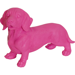 Ornament - Tackle Dog - Polyresin - Pink - 20x8x15cm