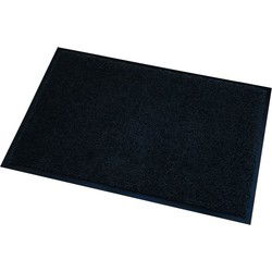 Wicotex Deurmat/droogloopmat Memphis - zwart - 60 x 80 cm - anti-slip - Deurmatten