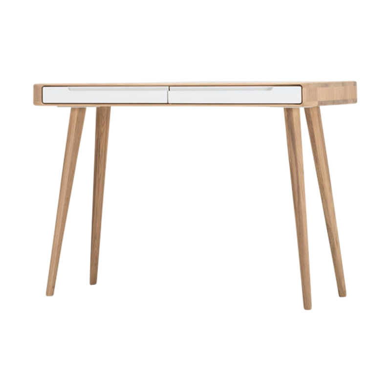 Ena dressing table houten kaptafel whitewash - 110 x 42 cm - 