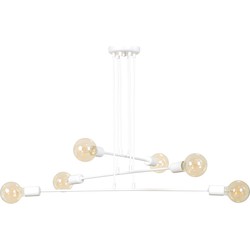 minimalistische hanglamp Ruggiero Wit 6-lichts