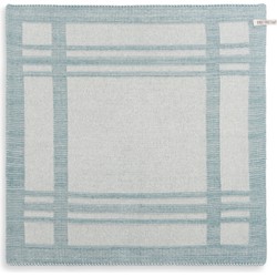 Knit Factory Gebreide Keukendoek - Keukenhanddoek Olivia - Ecru/Stone Green - 50x50 cm