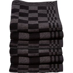 Ten Cate Keukendoekenset - 6 stuks - Geblokt Zwart