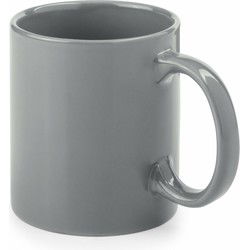 Bellatio Design Koffie mokken/bekers - keramiek - grijs - 370 ml - Bekers