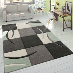 Laagpolig Vloerkleed Lareva - Geblokt Design - Groen - 240x330 cm