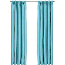 Larson - Luxe effen blackout gordijn - met haken - 1.5m x 2.5m  - Turquoise