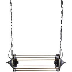 PTMD Tunneling grey metal Glass hanging lamp