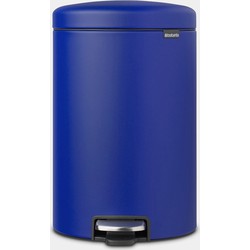 NewIcon Pedal Bin, 20 litre, Soft Closing, Plastic Inner Bucket - Mineral Powerful Blue