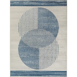 Modern Scandinavisch Tapijt ENSO2 - Blauw/Beige - 120x170 cm