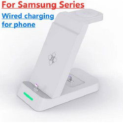 30W 3 In 1 Draadloze Oplader Standaard geschikt voor Samsung S22 S21 - Galaxy Watch 6 5 4 Snel Opladen Dock Station
