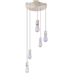 Moderne hanglamp Oliver - L:40cm - E27 - Metaal - Grijs