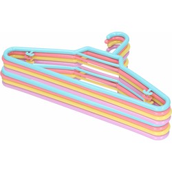 1x Pastel klerenhangers voor kinderkleren/kinderkleding 27 cm kunststof - Kledinghangers