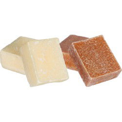Ideas4seasons Amberblokjes/geurblokjes - amber en cashmere - 6x stuks - huisparfum - Amberblokjes