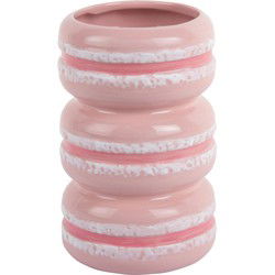 Vaas Macaron - Zachtroze - 9.3x9.3x19.5cm