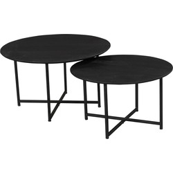 Starfurn Salontafel Arlington Black | 70 cm | Set van 2