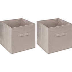 5Five Opbergmand - 6x - Beige - 31x31x31 cm - 29L - Opvouwbaar - Opbergmanden