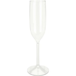 Excellent Houseware Prosecco/Champagneglazen - 1x - transparant - kunststof - 165 ml - Champagneglazen