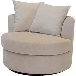 Fauteuil Beige Stof - Zithoogte 45cm - Thony Luxe