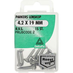 Parkers lenskop 4,2x19mm rvs 15st