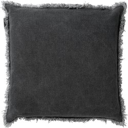 Dutch Decor BURTO - Sierkussen 60x60 cm - gewassen katoen - Charcoal Gray - antraciet - Dutch Decor