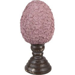 Clayre & Eef Decoratie Beeld Ei Roze Kunststof