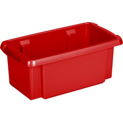 Sunware opslagbox kunststof 7 liter rood 38 x 21 x 14 cm - Opbergbox