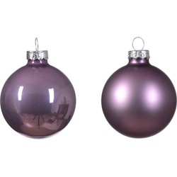 Kerstbal glas d6 cm klila ass 10st kerst