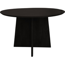 HSM Collection-Ronde Eettafel Kruispoot-ø140x77-Zwart-Mango