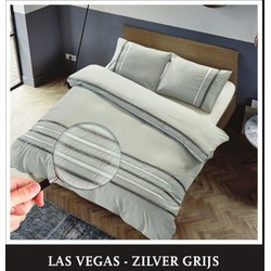Hotel Home Collection - Dekbedovertrek - Las Vegas - 240x200/220 +2*60x70 cm - Zilver Grijs