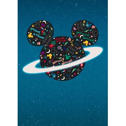 Sanders & Sanders fotobehang Mickey Mouse blauw en zwart - 200 x 280 cm - 612735